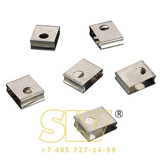 145551 EUTRAC, клипсы для установки потолочных подвесов шинопровода R, хром SLV 145551 EUTRAC, клипсы для установки потолочных подвесов шинопровода R, хром SLV